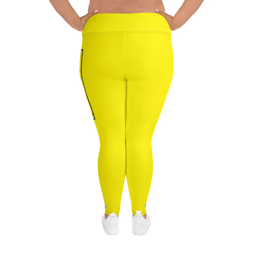 Women's Plus Size Yoga Pants Workout Leggings For Jiu Jitsu 017 - Golden Sun