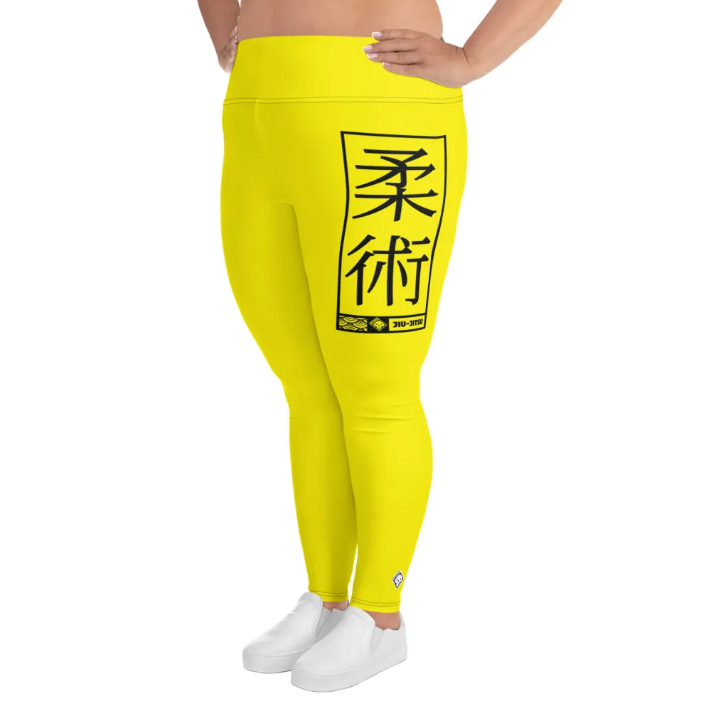 Women's Plus Size Yoga Pants Workout Leggings For Jiu Jitsu 017 - Golden Sun